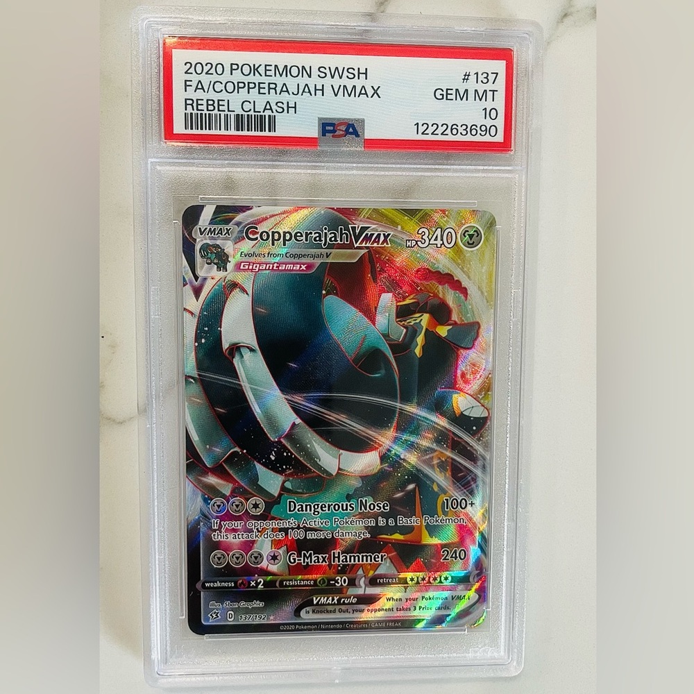 2020 Pokemon COPPERAJAH VMAX Rebel Clash Full Art